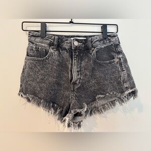 PacSun High Rise Festival Black Jean Shorts